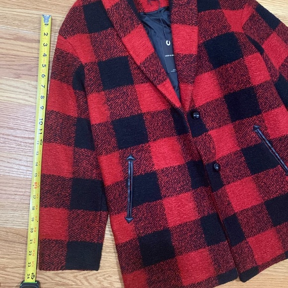 New with tag Lucky Brand Buffalo Plaid red black jacket coat - Picture 11 of 13